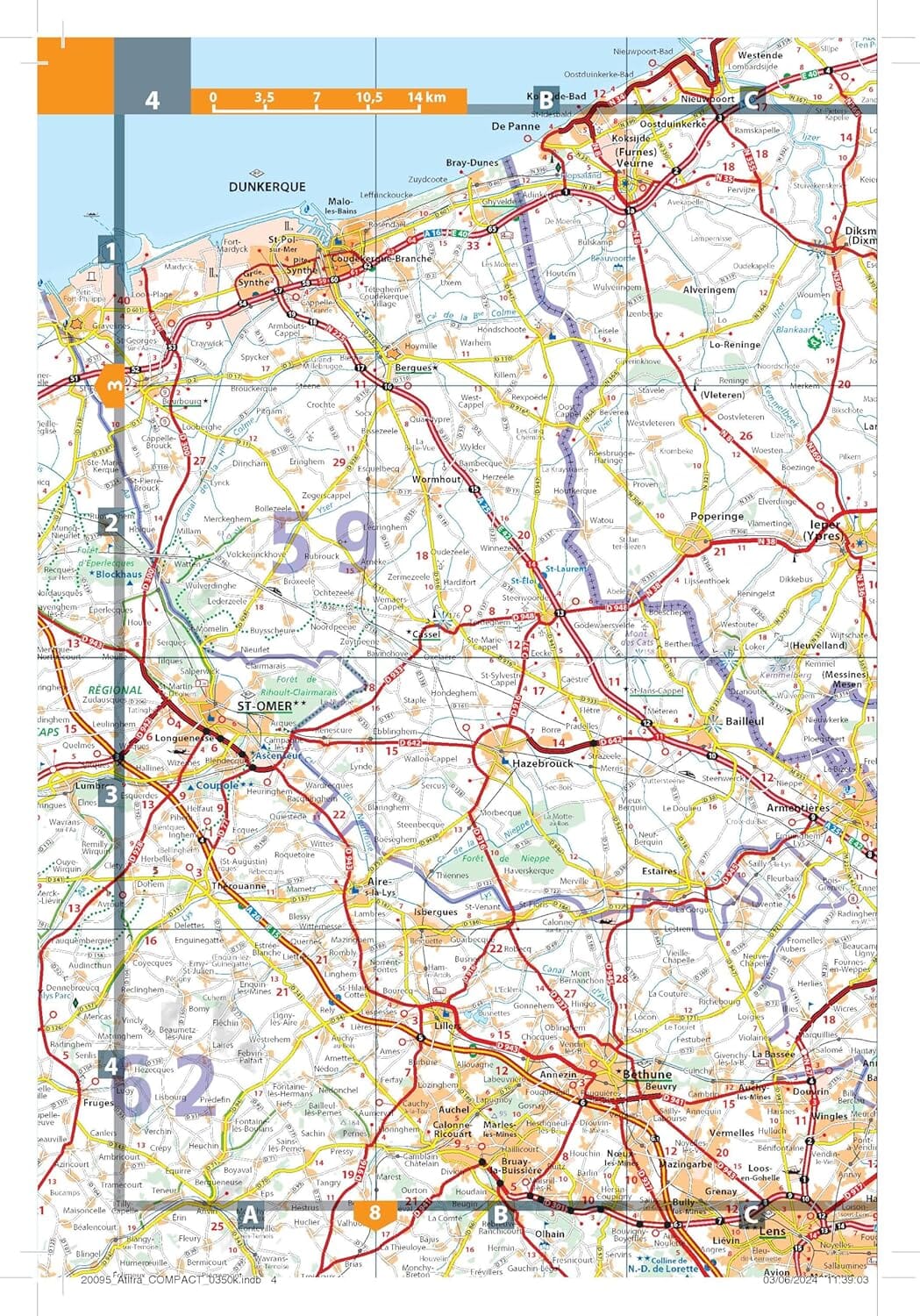 Small format road atlas - France (spiral-bound) - 2025 edition