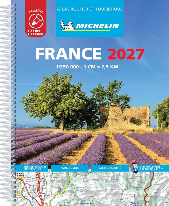 Atlas routier et touristique plastifié - France (à spirales) 2027 | Michelin atlas Michelin 