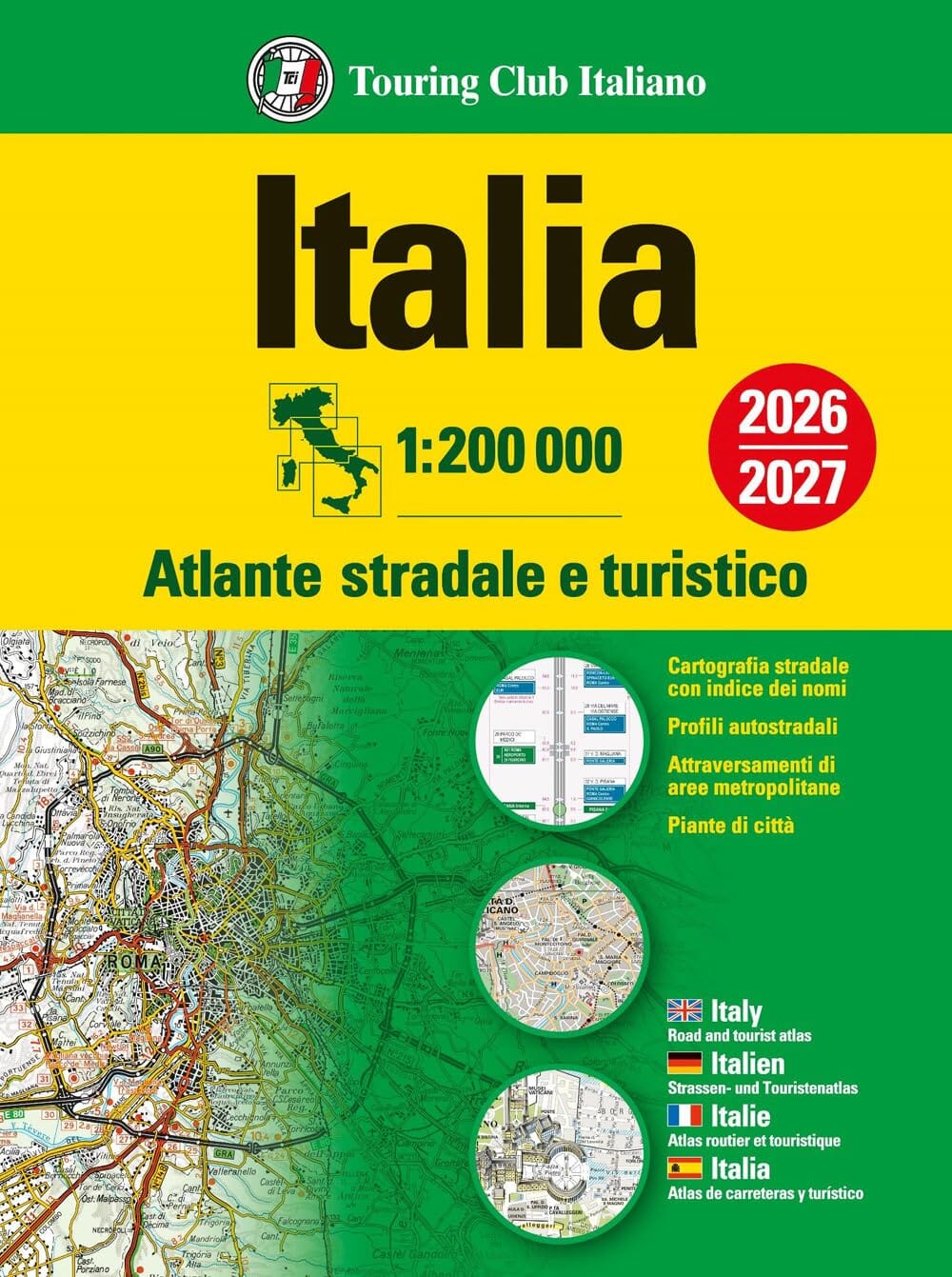 Atlas routier - Italie 2026/27 | Touring Club Italiano atlas Touring Club Italiano 
