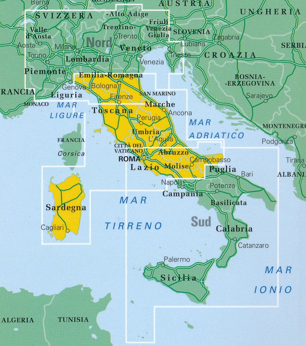 Atlas routier - Italie Centrale 2026/27 | Touring Club Italiano atlas Touring Club Italiano