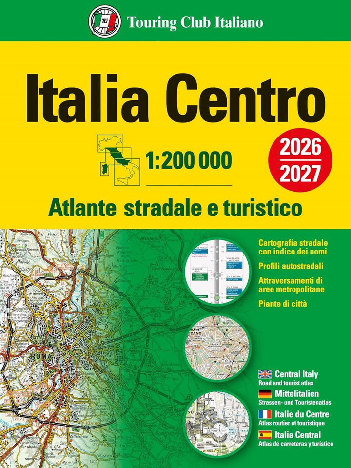 Atlas routier - Italie Centrale 2026/27 | Touring Club Italiano atlas Touring Club Italiano 