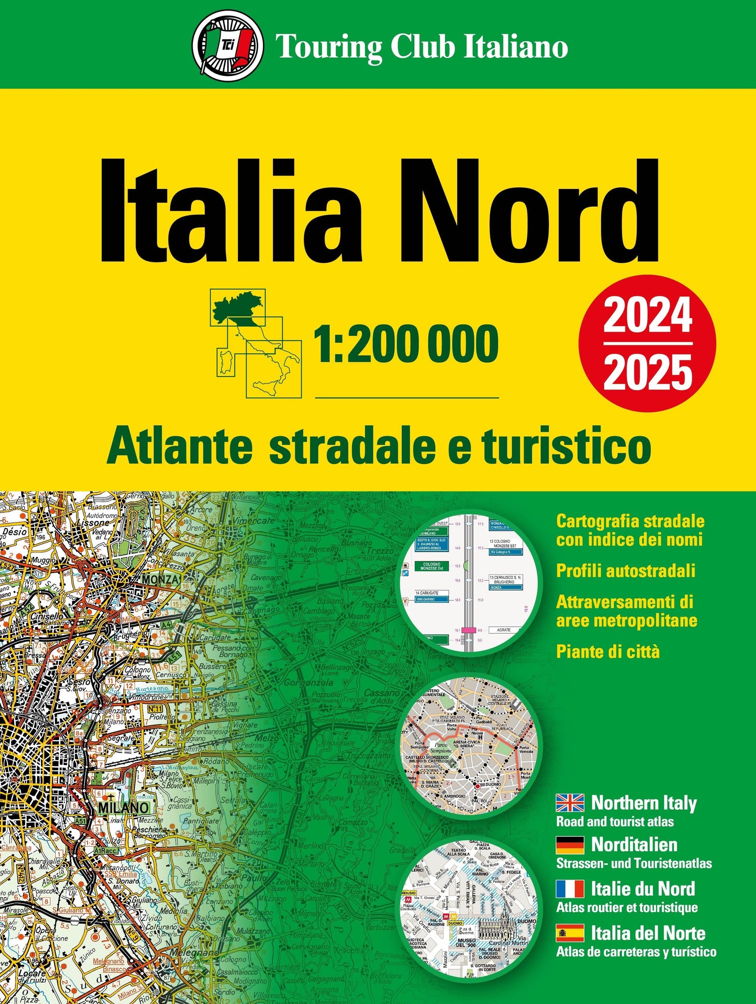Atlas routier - Italie du Nord 2024/25 | Touring Club Italiano atlas Touring Club Italiano
