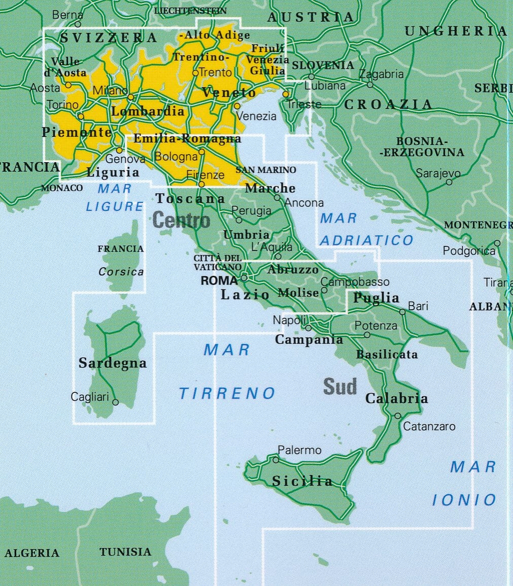 Atlas routier - Italie du Nord 2026/27 | Touring Club Italiano atlas Touring Club Italiano