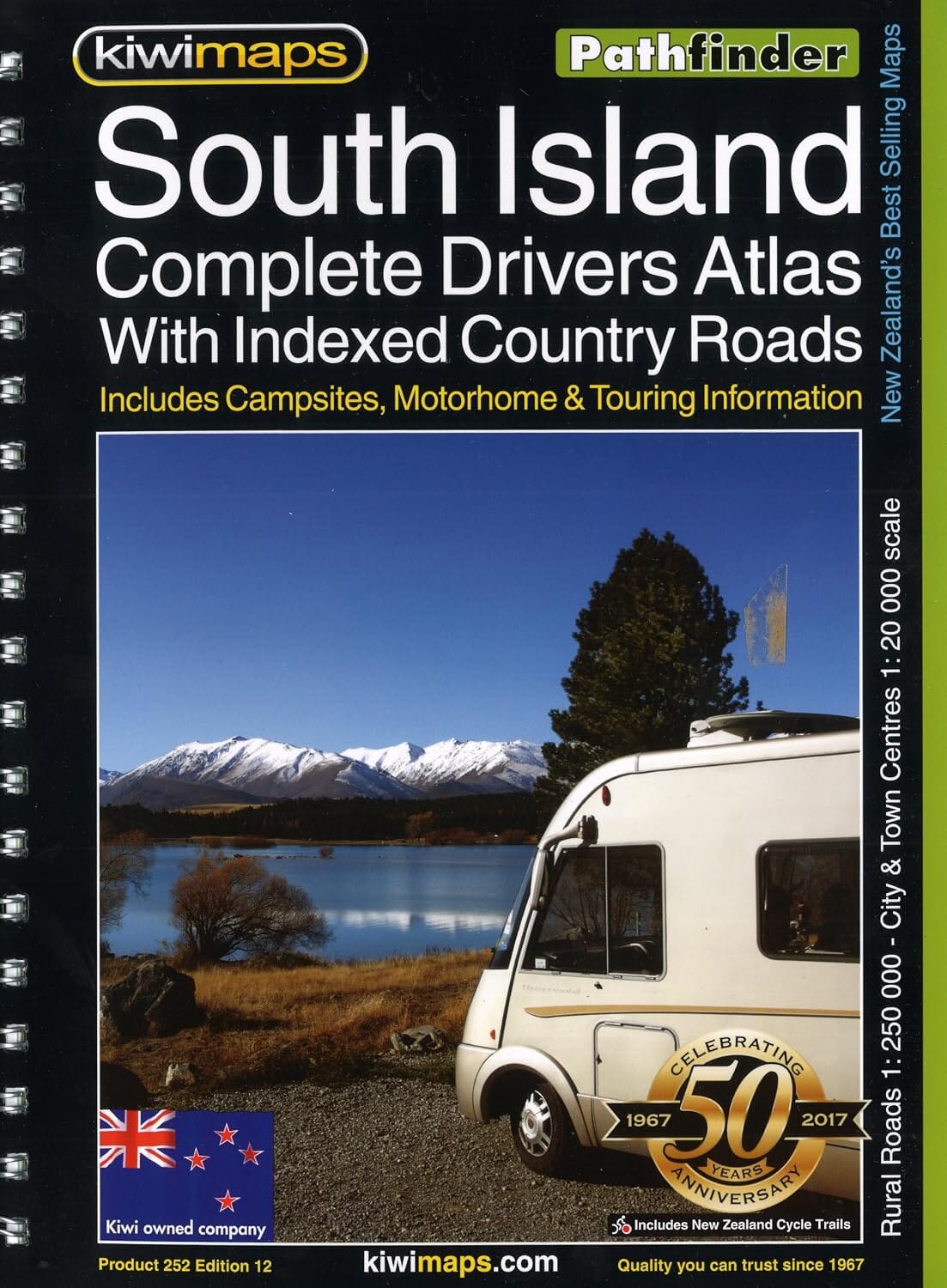 Atlas routier - Routes rurales de l'île du Sud (Nouvelle-Zélande) | Kiwi Maps atlas Kiwi Maps 