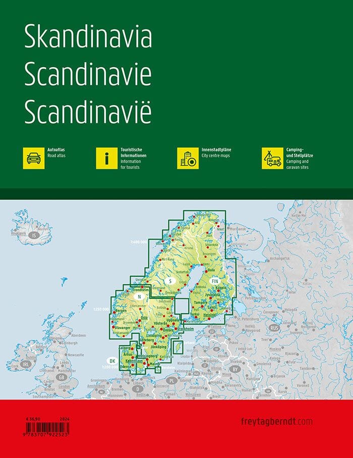 Road atlas - Scandinavia (Denmark, Norway, Sweden, Finland