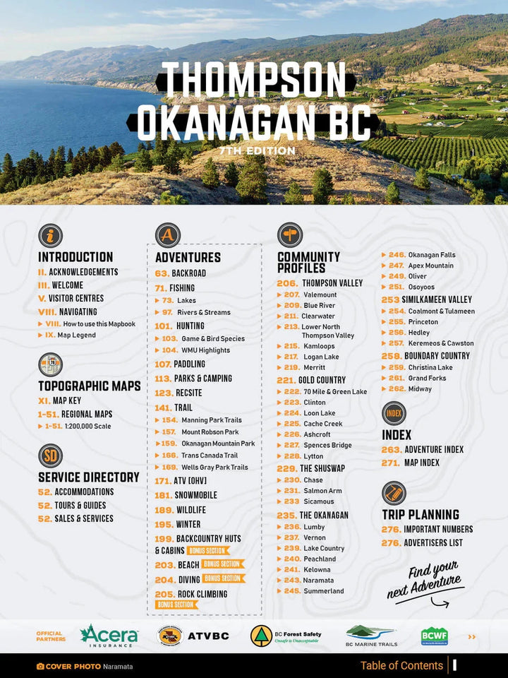 Atlas - Thompson Okanagan (Colombie Britannique) | Backroads Mapbooks atlas Backroads Mapbooks 
