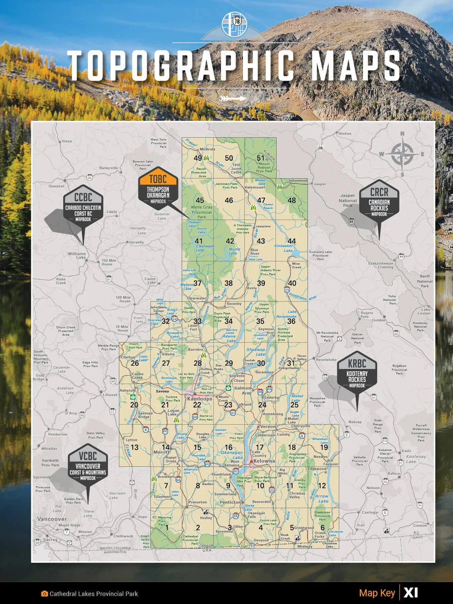 Atlas - Thompson Okanagan (Colombie Britannique) | Backroads Mapbooks atlas Backroads Mapbooks 