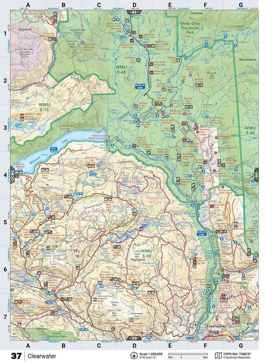 Atlas - Thompson Okanagan (Colombie Britannique) | Backroads Mapbooks atlas Backroads Mapbooks 