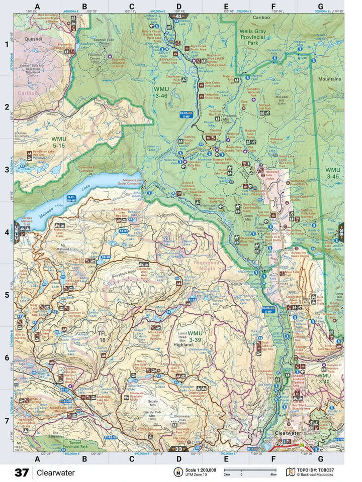 Atlas - Thompson Okanagan (Colombie Britannique) | Backroads Mapbooks atlas Backroads Mapbooks 
