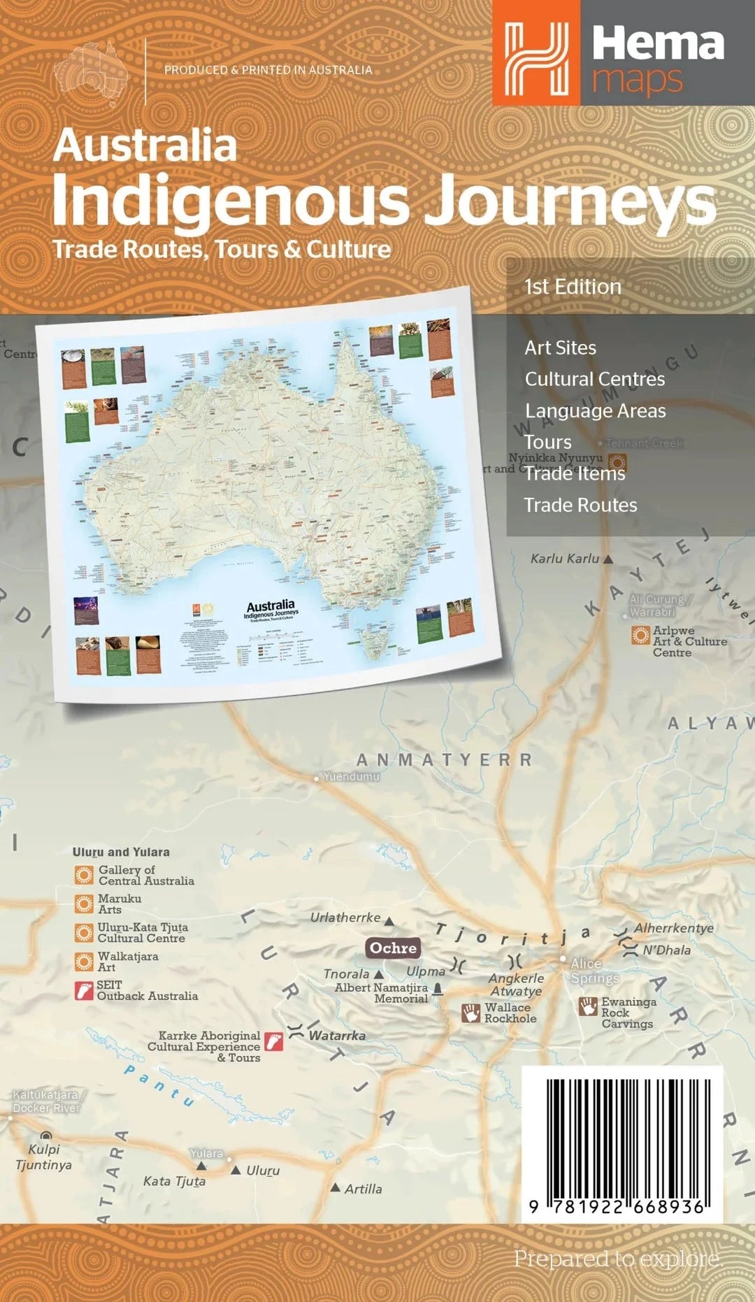 Australia Indigenous Journeys | Hema Maps carte routière Hema Maps 