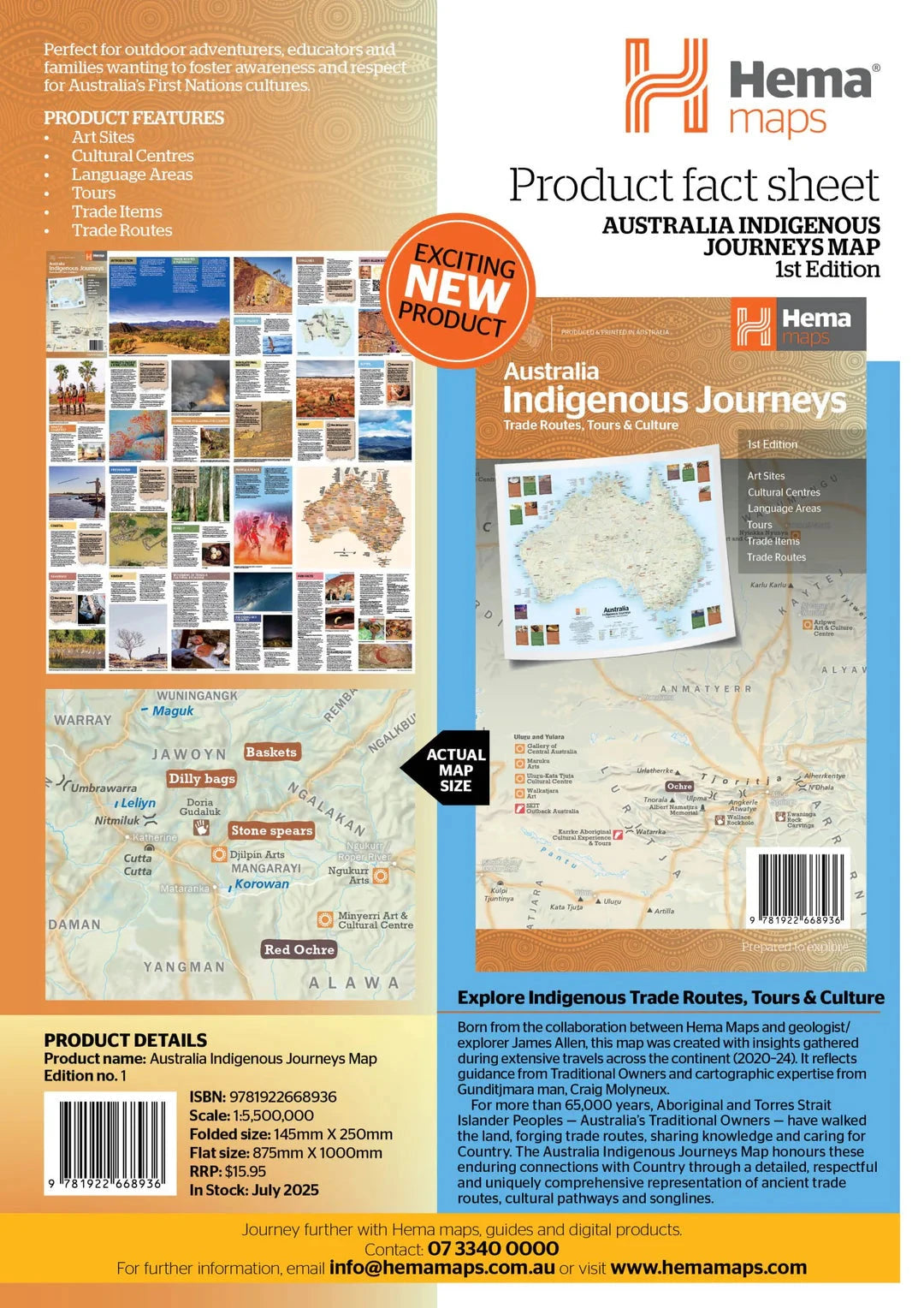 Australia Indigenous Journeys | Hema Maps carte routière Hema Maps 