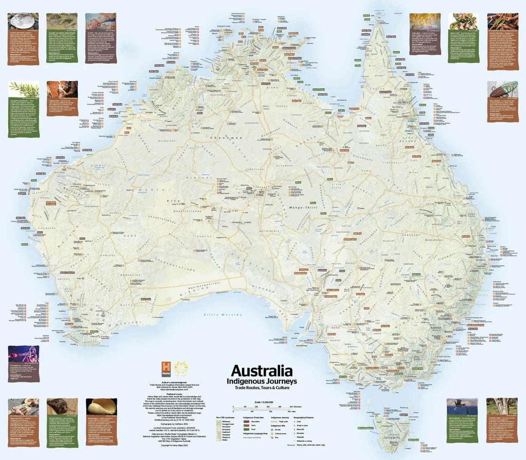 Australia Indigenous Journeys | Hema Maps carte routière Hema Maps 