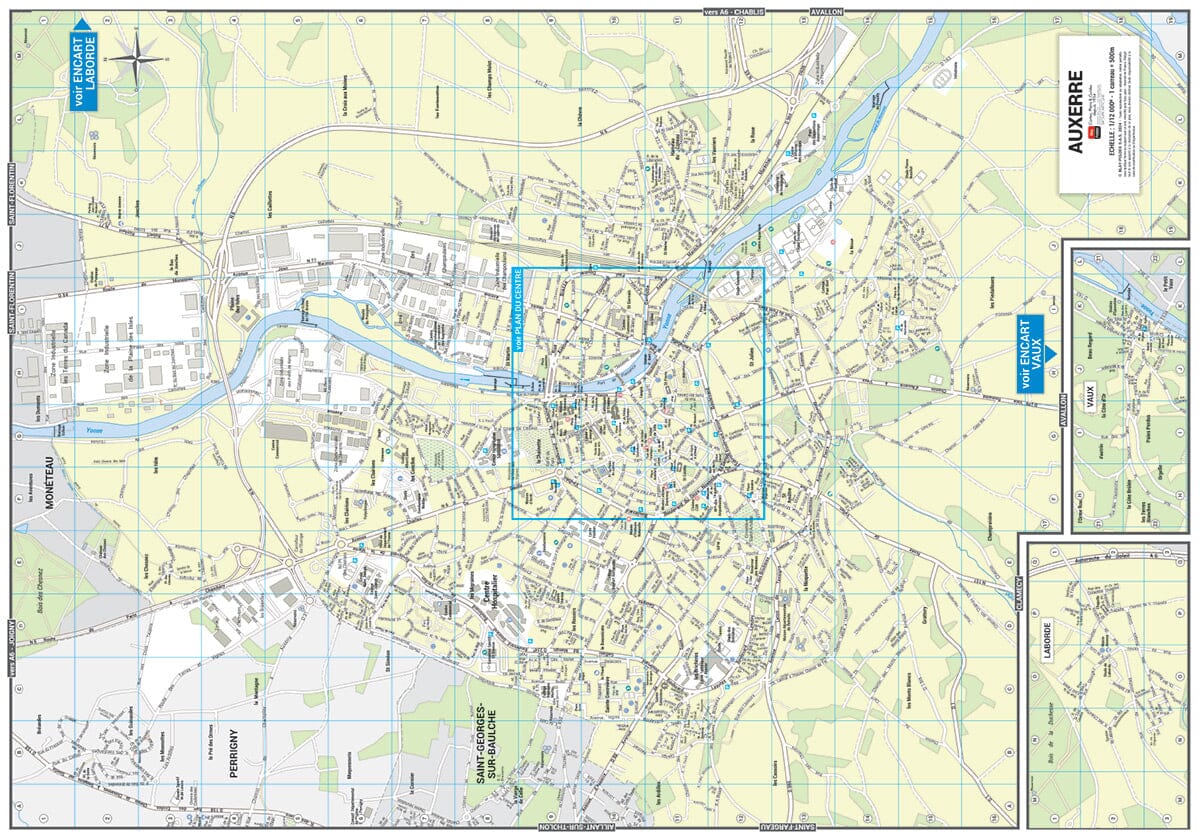 Auxerre, Yonne - Plan de ville | Blay Foldex plan de ville Blay Foldex