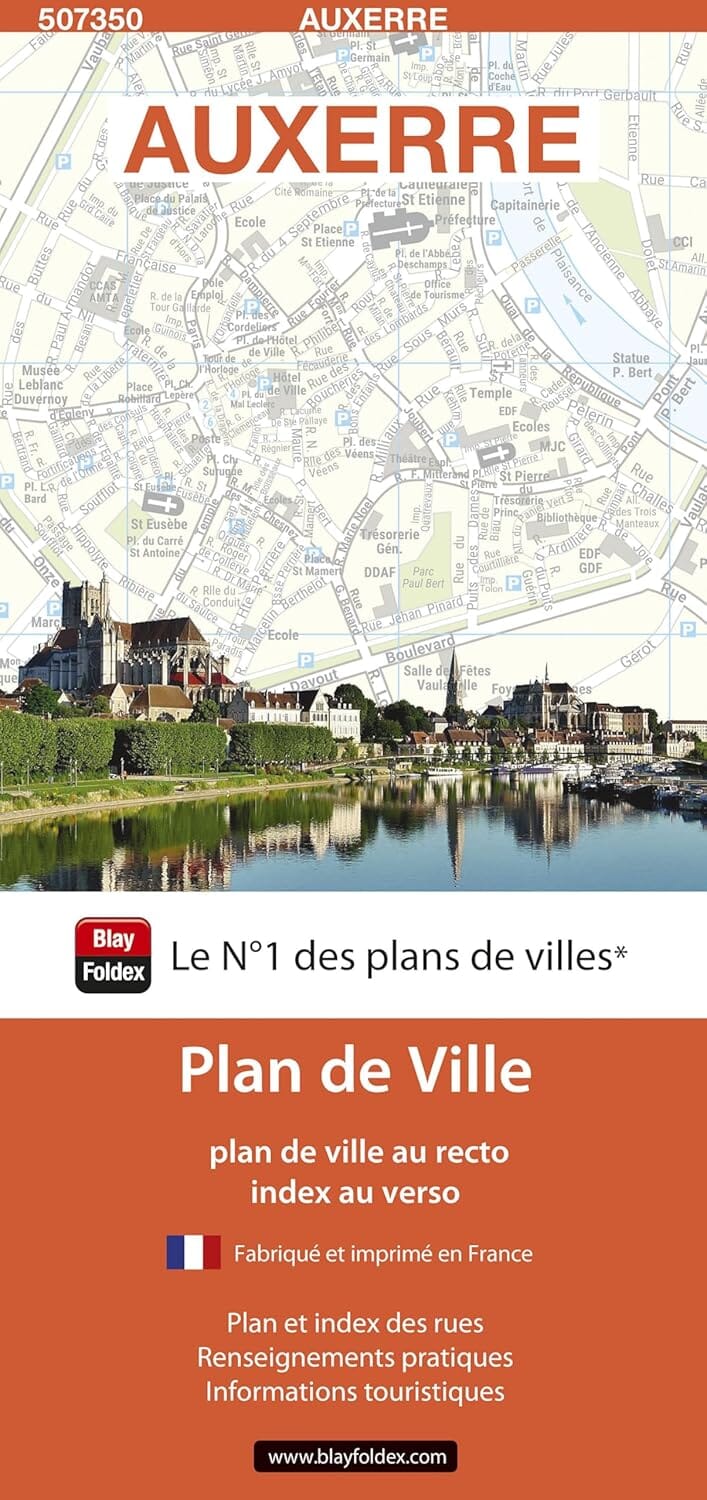 Auxerre, Yonne - Plan de ville | Blay Foldex plan de ville Blay Foldex