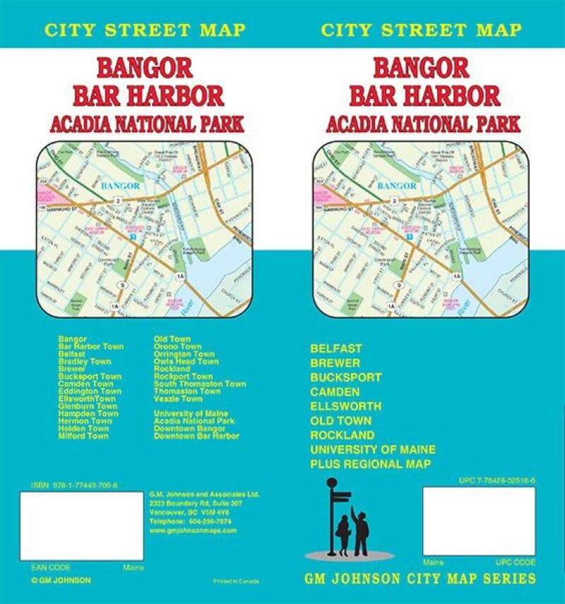 Bangor - Bar Harbor et le parc national d'Acadia - Maine | GM Johnson plan de ville GM Johnson 