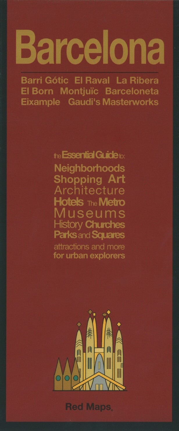 Barcelone, Espagne | Cartes rouges plan de ville Red Maps