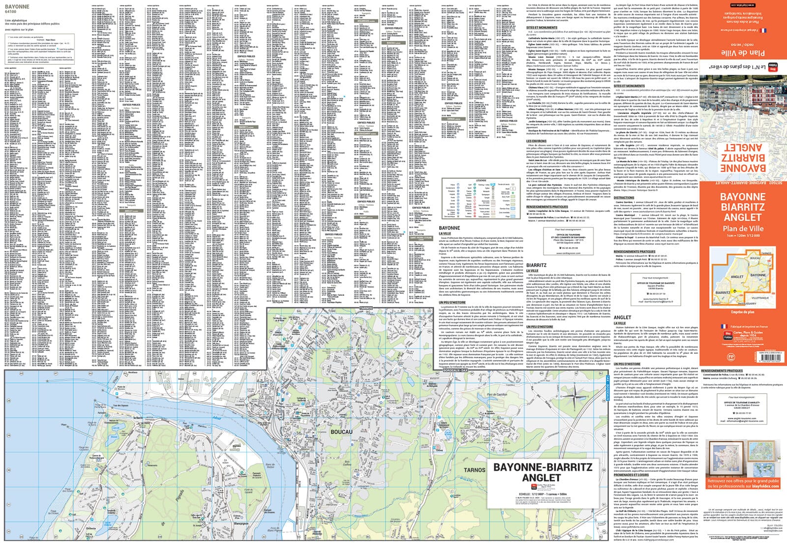 Bayonne, Biarritz, Anglet, Pyrénées-Atlantiques - Plan de ville | Blay Foldex plan de ville Blay Foldex