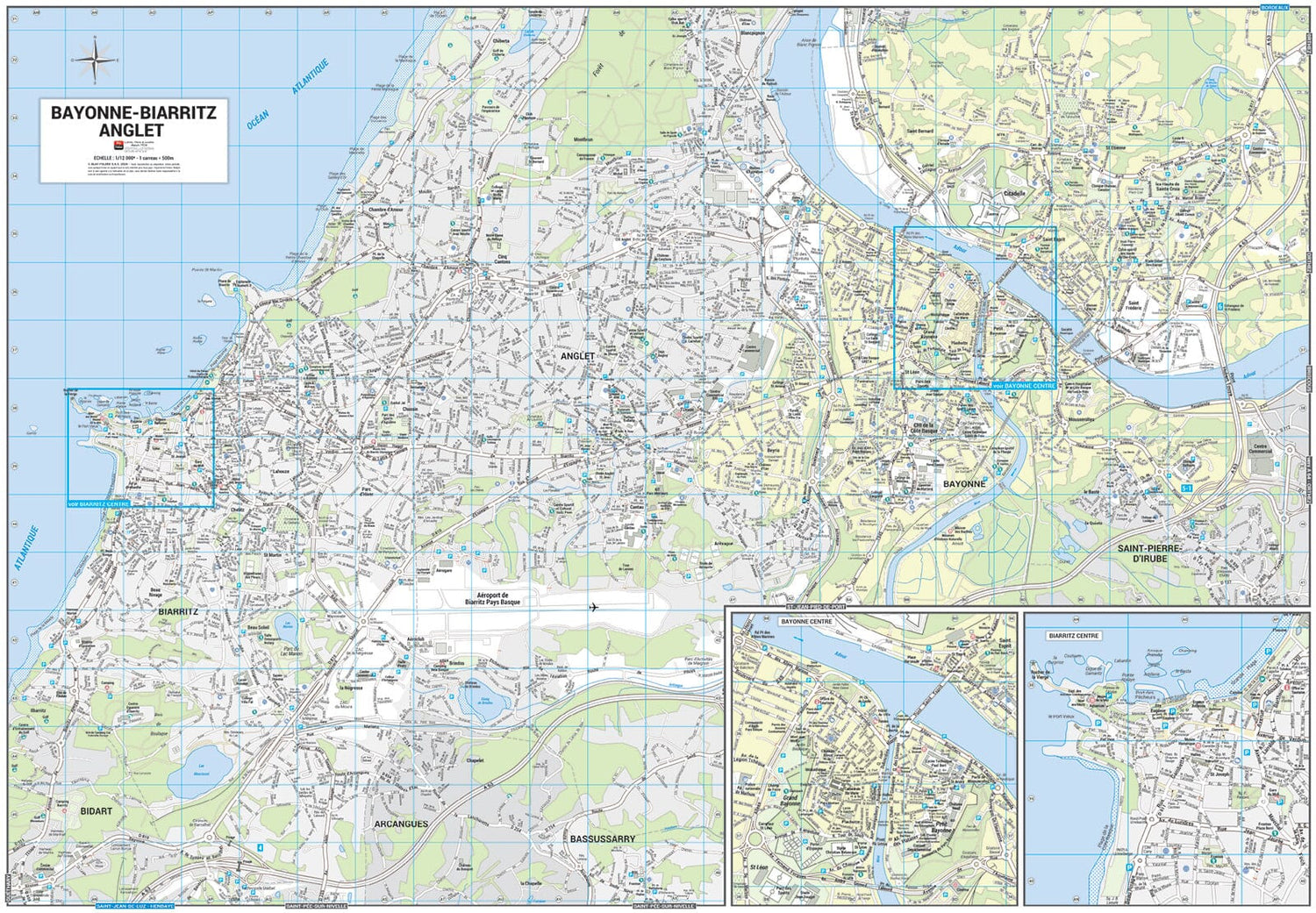 Bayonne, Biarritz, Anglet, Pyrénées-Atlantiques - Plan de ville | Blay Foldex plan de ville Blay Foldex