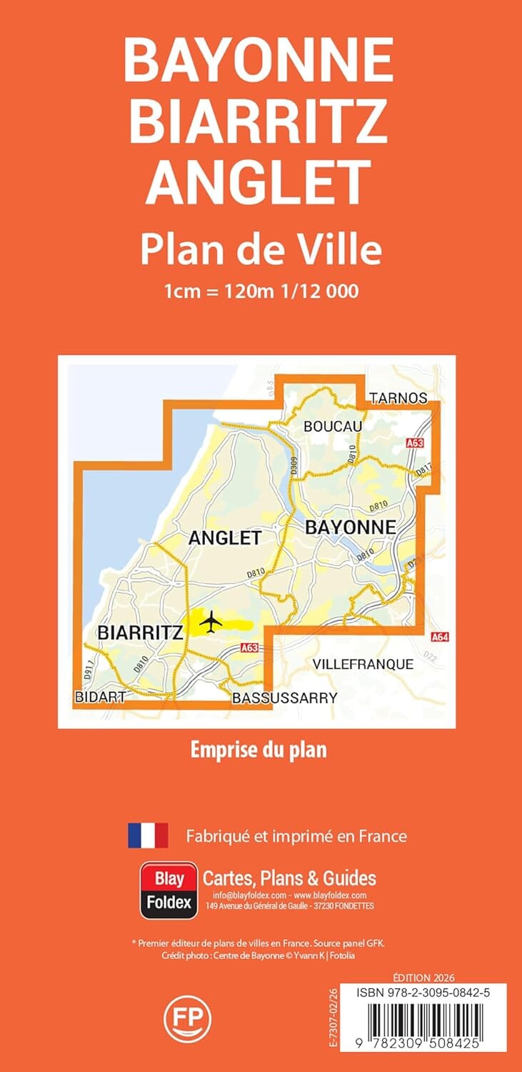 Bayonne, Biarritz, Anglet, Pyrénées-Atlantiques - Plan de ville | Blay Foldex plan de ville Blay Foldex 