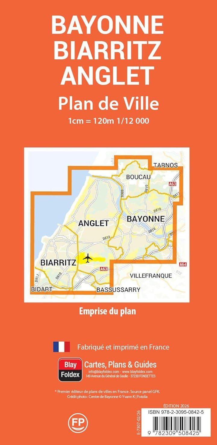 Bayonne, Biarritz, Anglet, Pyrénées-Atlantiques - Plan de ville | Blay Foldex plan de ville Blay Foldex 