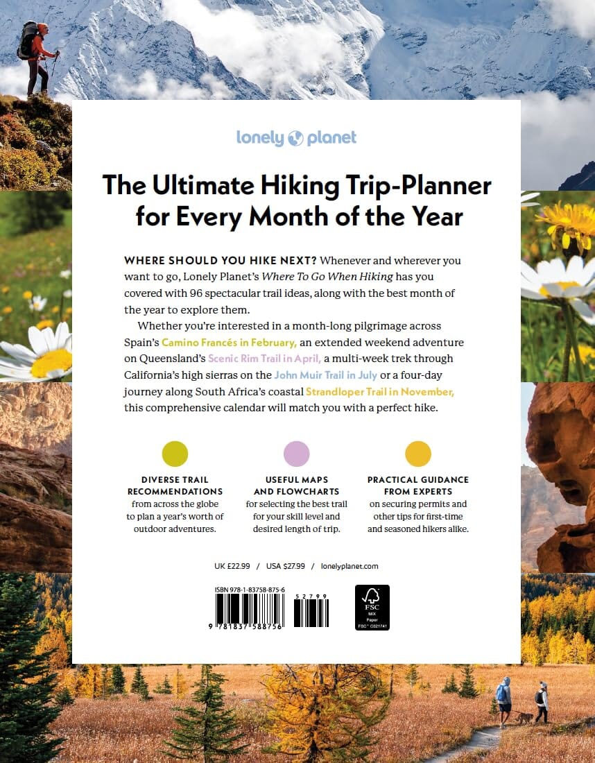Beau livre (en anglais) - Where to go When Hiking | Lonely Planet beau livre Lonely Planet EN 