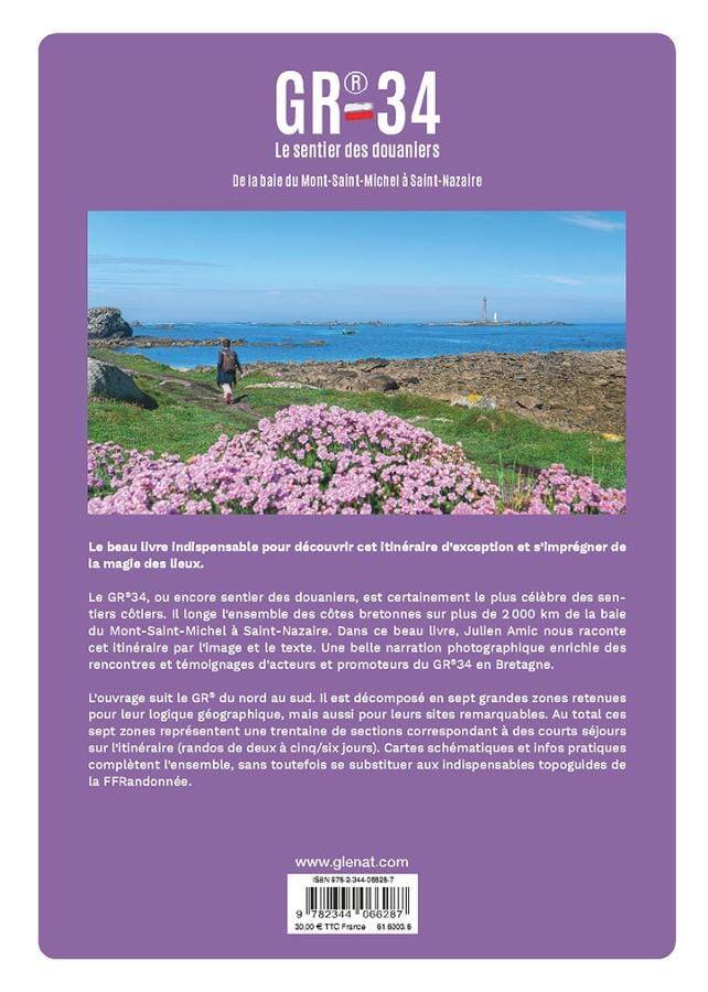 Beau livre - GR®34: Le sentier des Douaniers de la baie du mont-Saint-Michel à Saint-Nazaire | Glénat beau livre Glénat 