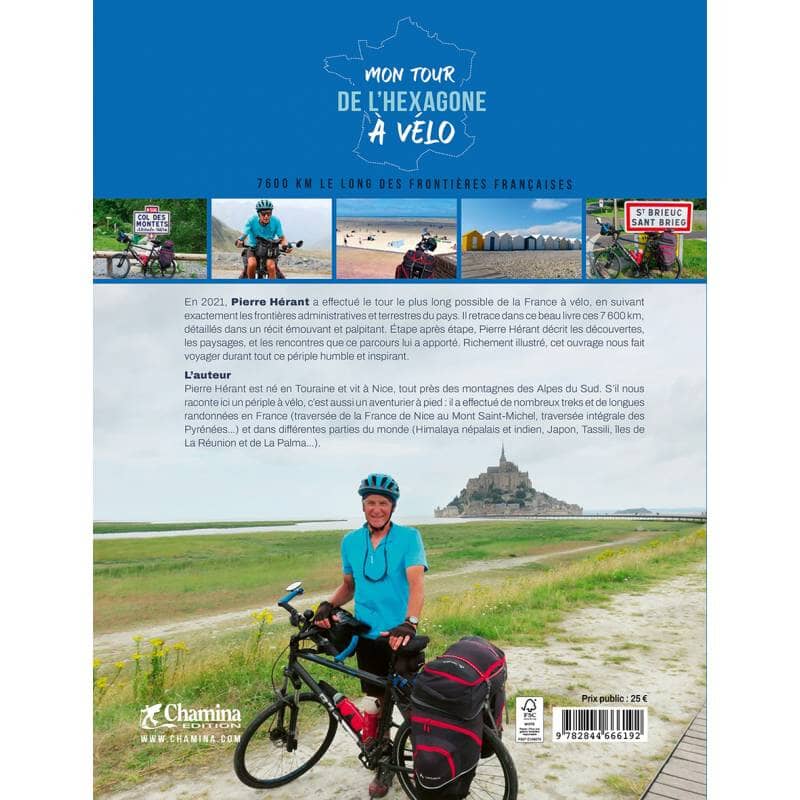 Beau livre - Mon tour de l'Hexagone à vélo | Chamina beau livre Chamina 