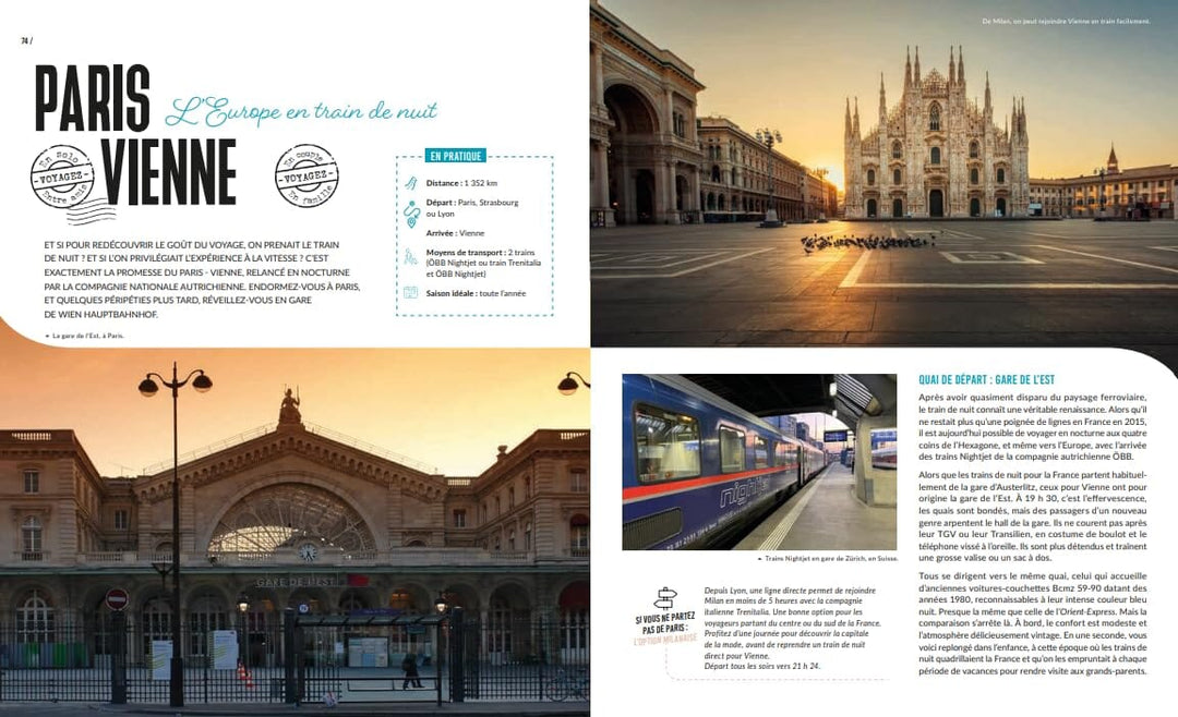 Beau livre - Où aller sans prendre l'avion? 50 itinéraires pour découvrir l'Europe | Larousse beau livre Lonely Planet 