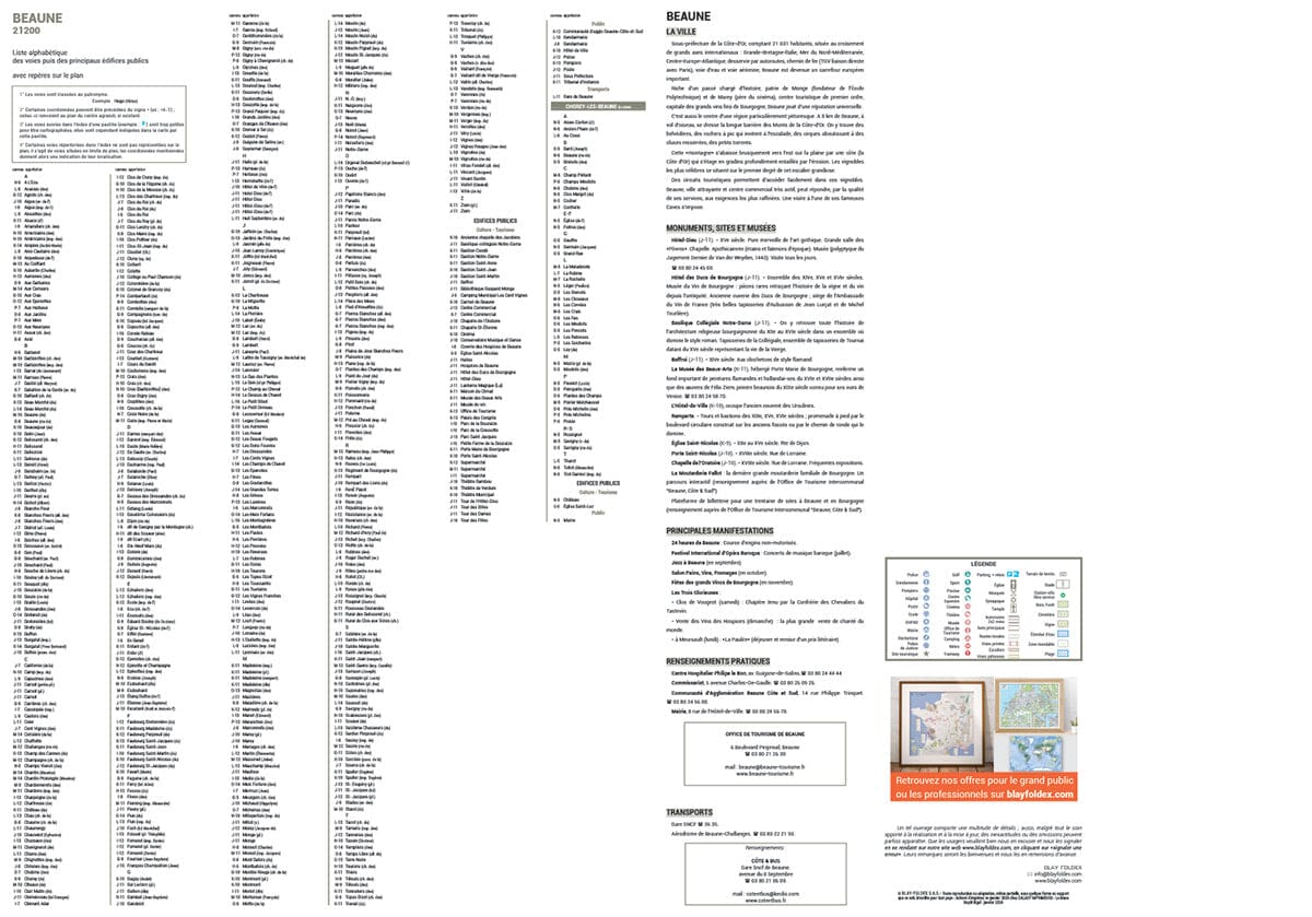 Beaune, Côte-d’Or - Plan de ville | Blay Foldex plan de ville Blay Foldex