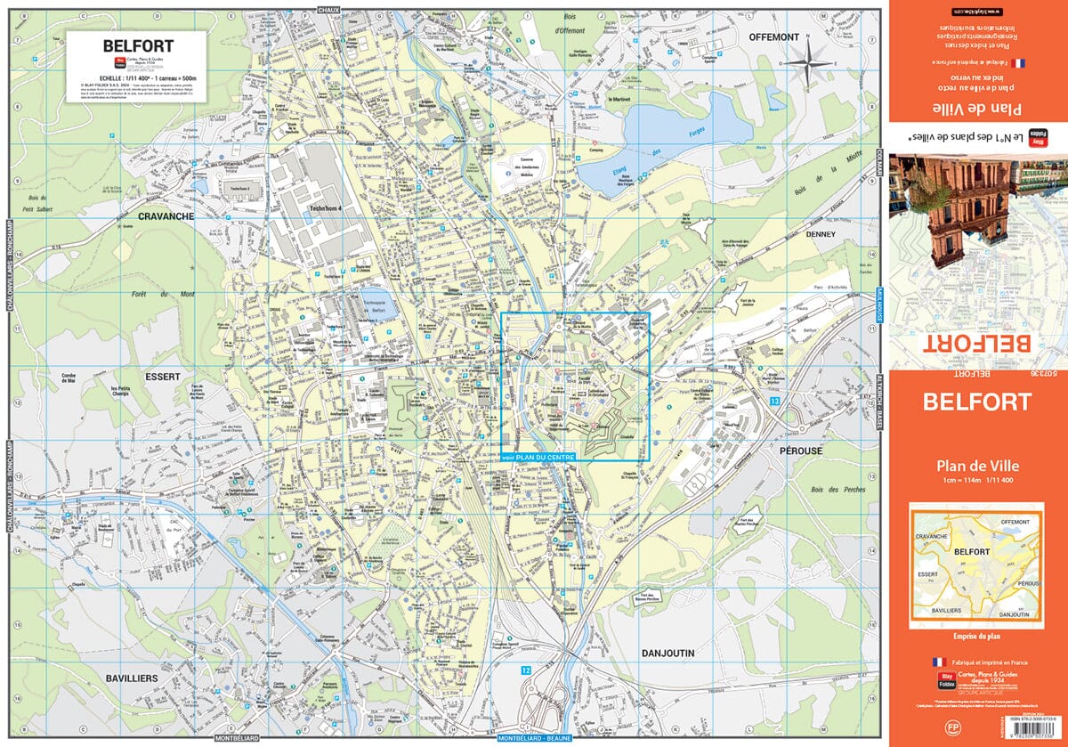 Belfort, Territoire de Belfort - Plan de ville | Blay Foldex plan de ville Blay Foldex
