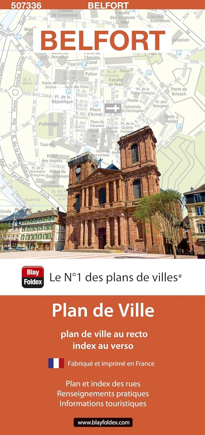 Belfort, Territoire de Belfort - Plan de ville | Blay Foldex plan de ville Blay Foldex