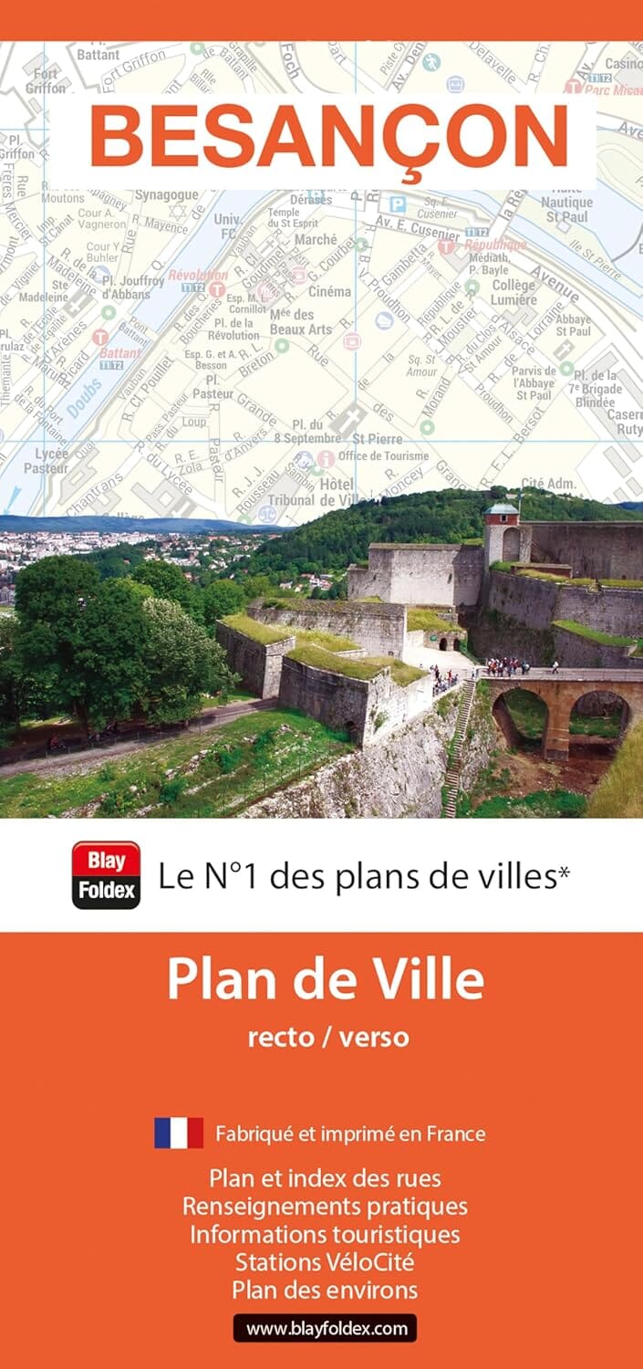 Besançon, Doubs - Plan de ville | Blay Foldex plan de ville Blay Foldex 