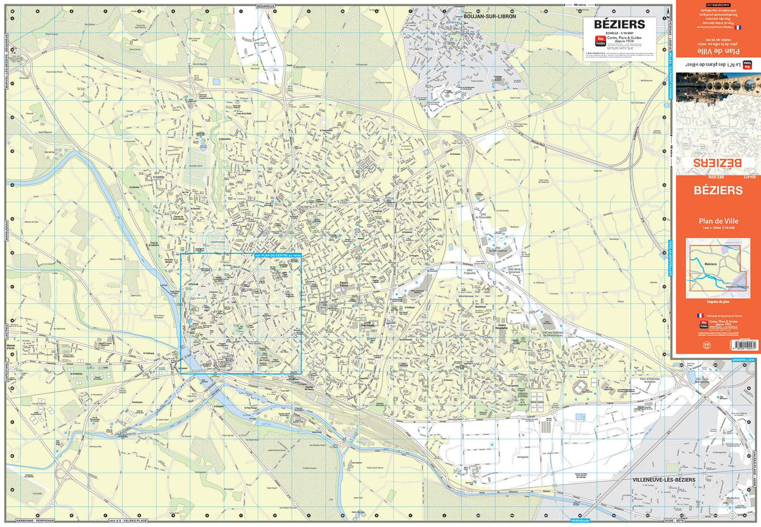 Béziers, Hérault - Plan de ville | Blay Foldex plan de ville Blay Foldex