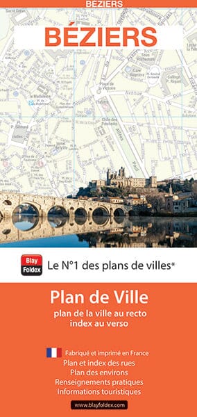 Béziers, Hérault - Plan de ville | Blay Foldex plan de ville Blay Foldex