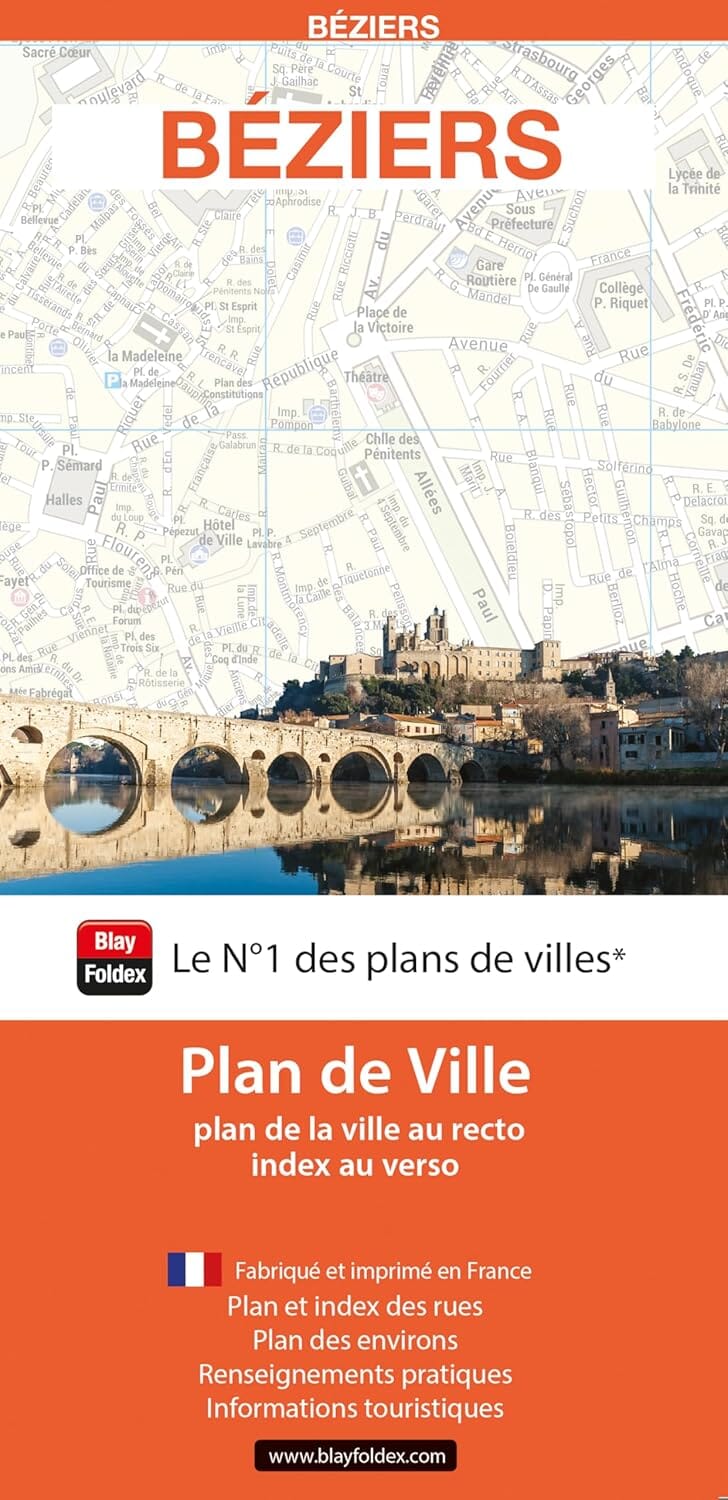 Béziers, Hérault - Plan de ville | Blay Foldex plan de ville Blay Foldex