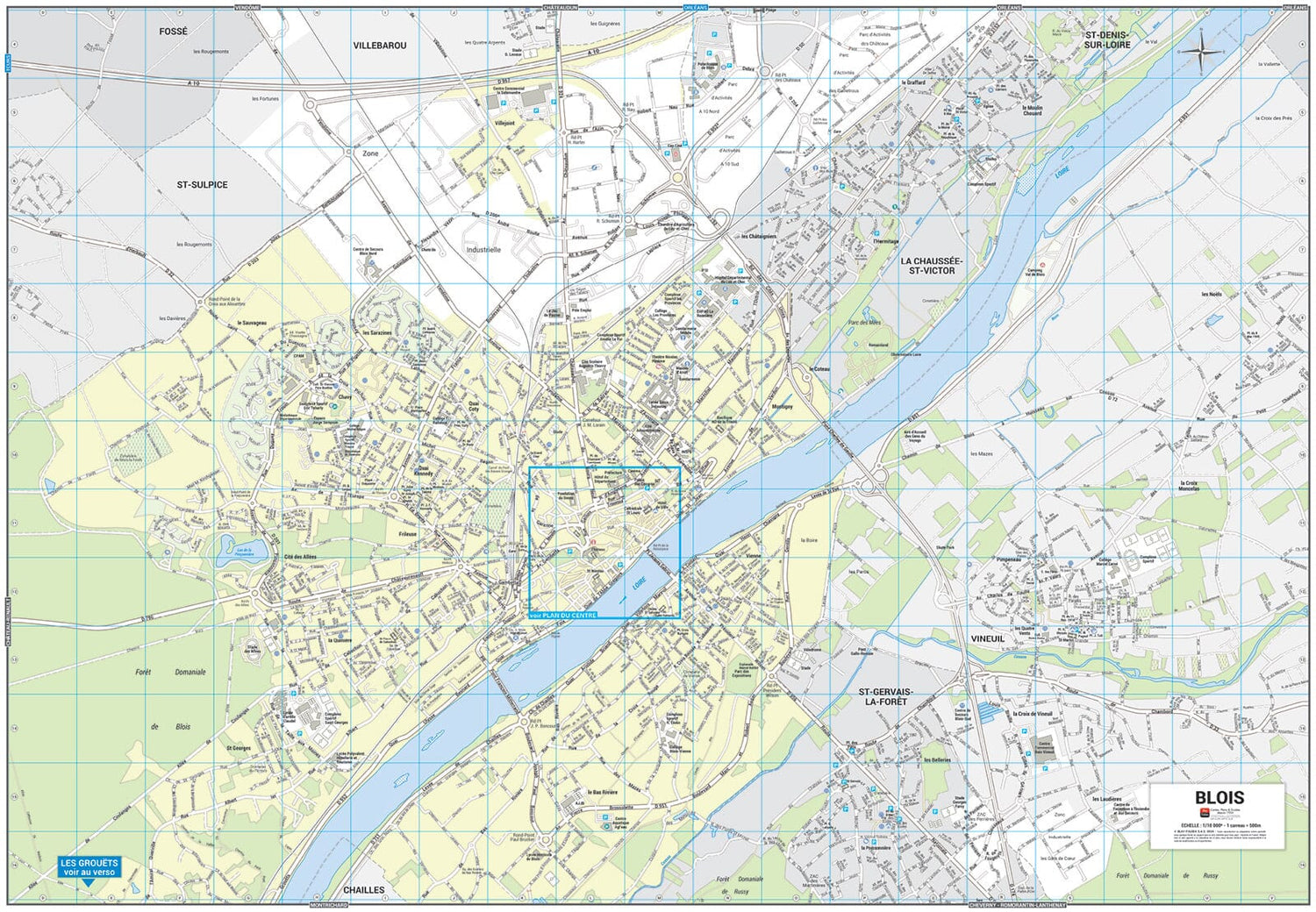 Blois, Loir-et-Cher - Plan de ville | Blay Foldex plan de ville Blay Foldex