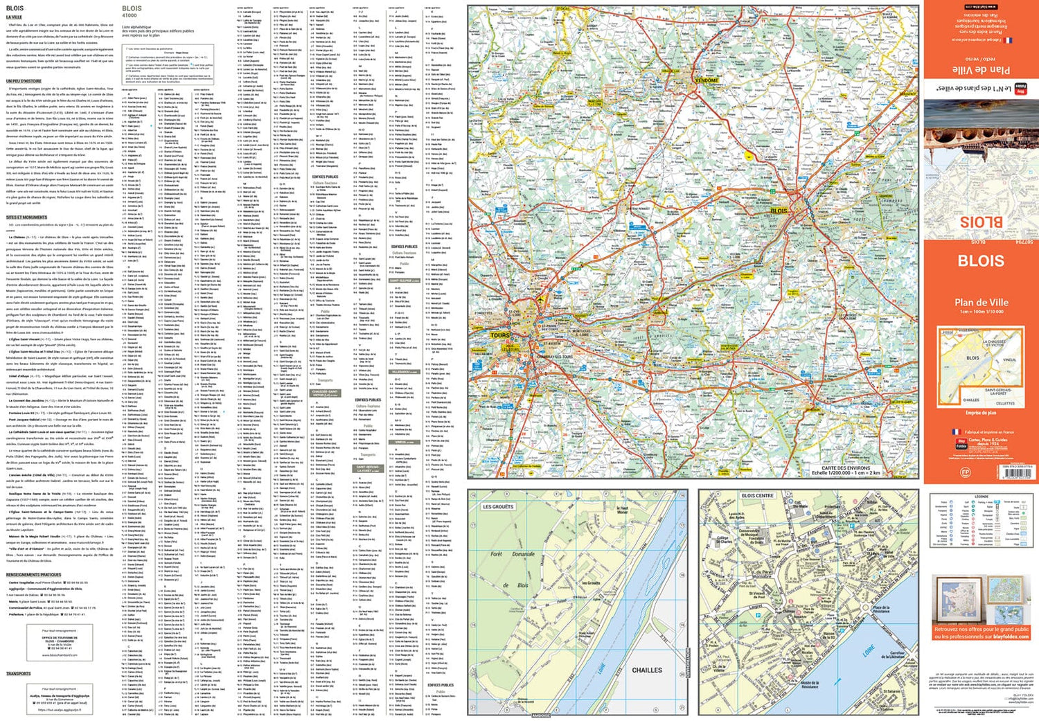 Blois, Loir-et-Cher - Plan de ville | Blay Foldex plan de ville Blay Foldex