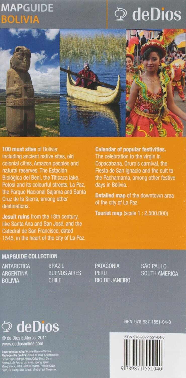 Bolivie | deDios carte routière DeDios