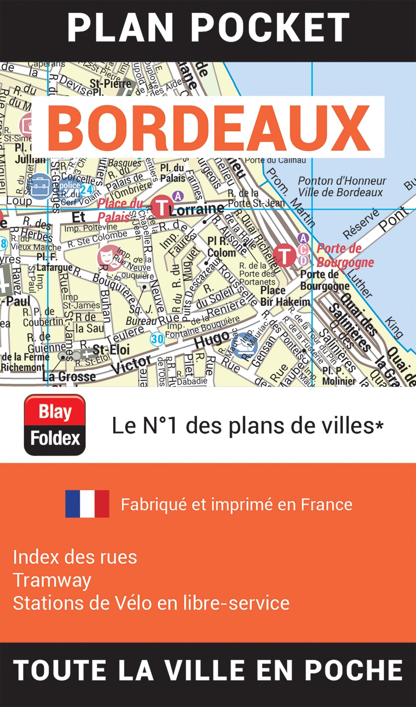 Bordeaux, Gironde - Plan de ville "pocket" | Blay Foldex plan de ville Blay Foldex