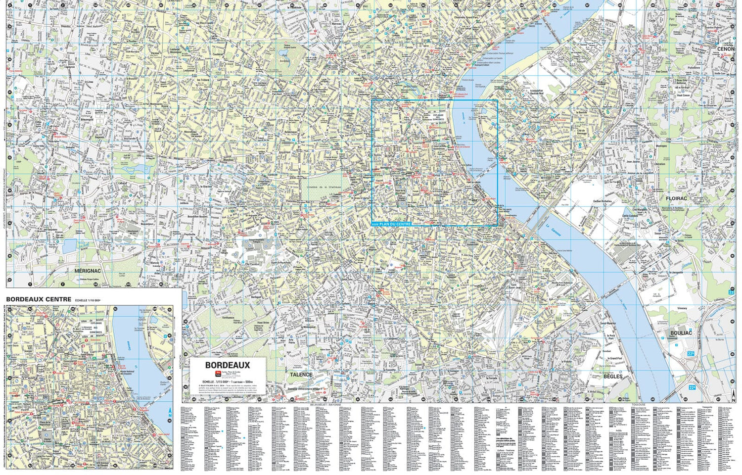 Bordeaux, Gironde - Plan de ville "pocket" | Blay Foldex plan de ville Blay Foldex