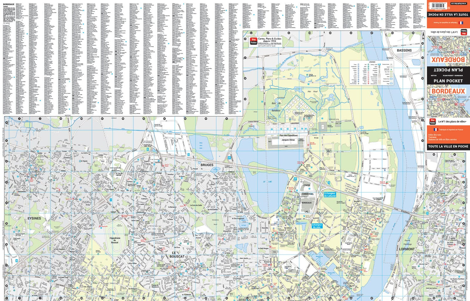 Bordeaux, Gironde - Plan de ville "pocket" | Blay Foldex plan de ville Blay Foldex