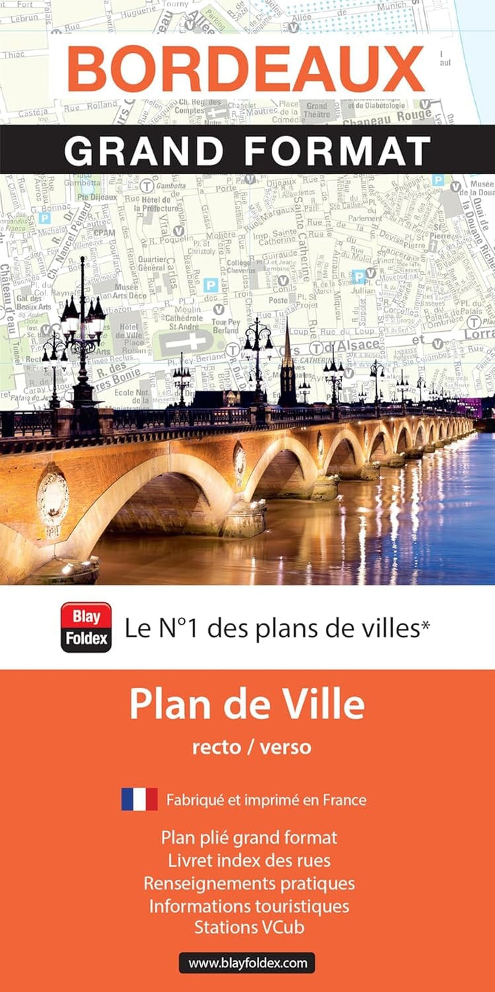 Bordeaux - Plan de ville grand format | Blay Foldex plan de ville Blay Foldex 
