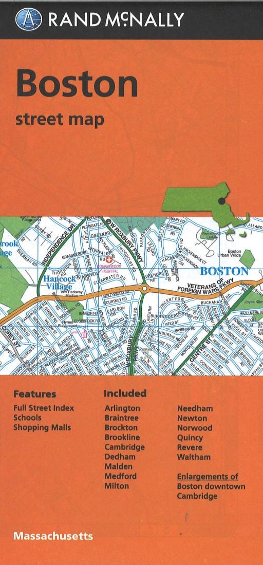 Boston, Massachusetts | Rand McNally plan de ville Rand McNally