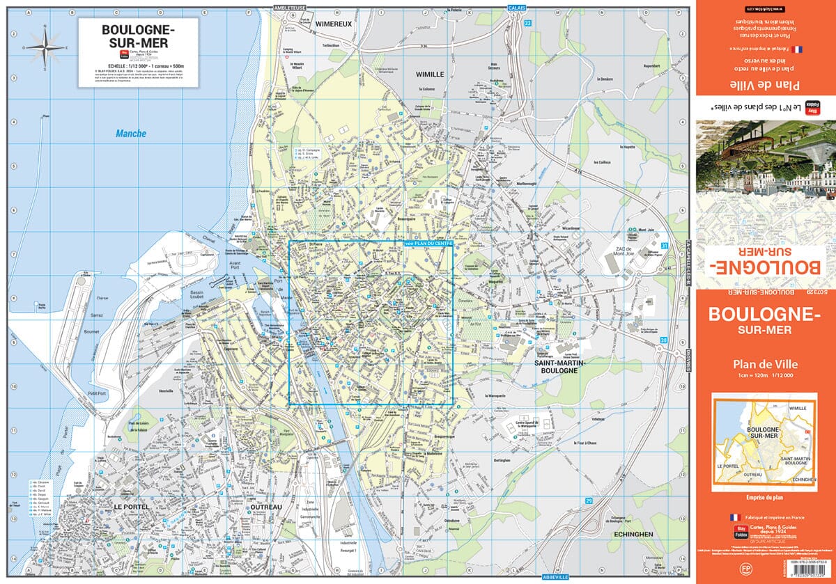 Boulogne-sur-Mer, Pas-de-Calais - Plan de ville | Blay Foldex plan de ville Blay Foldex
