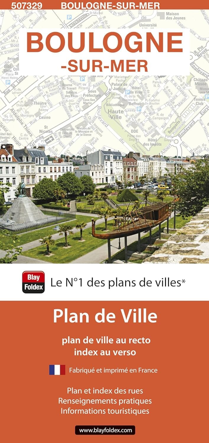 Boulogne-sur-Mer, Pas-de-Calais - Plan de ville | Blay Foldex plan de ville Blay Foldex