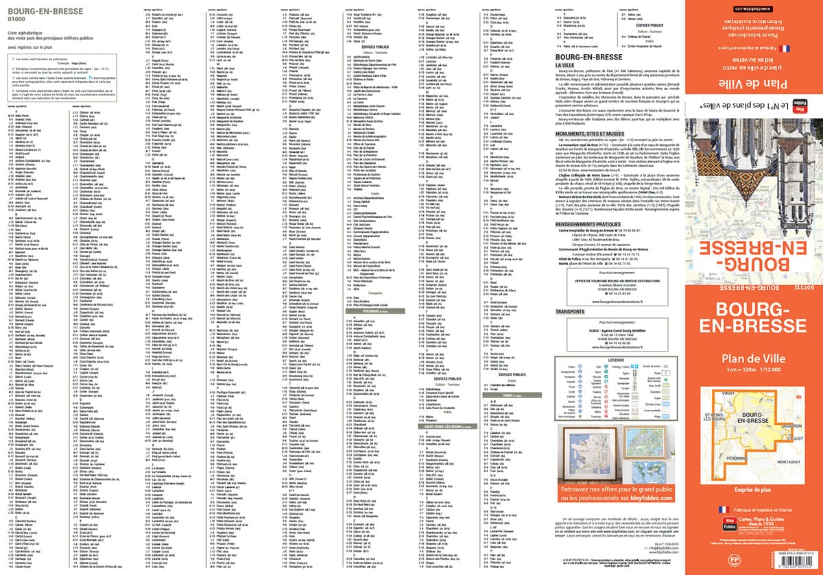 Bourg-en-Bresse, Ain - Plan de ville | Blay Foldex plan de ville Blay Foldex
