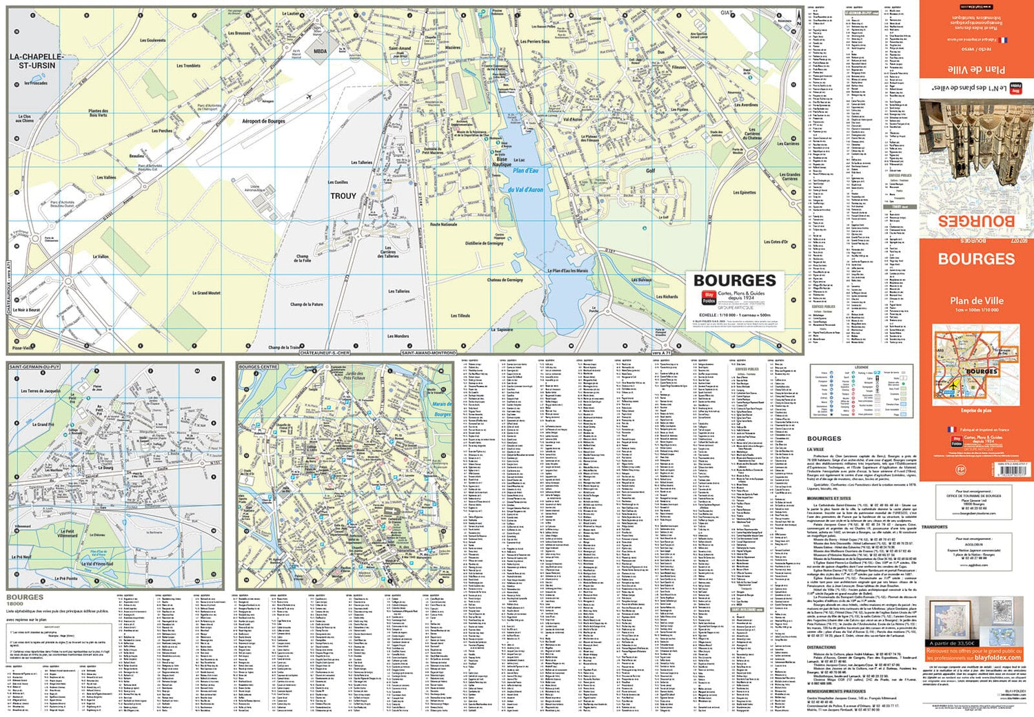 Bourges, Cher - Plan de ville | Blay Foldex plan de ville Blay Foldex
