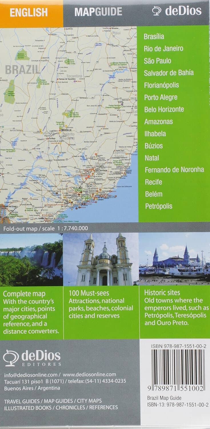 Brésil | deDios carte routière DeDios