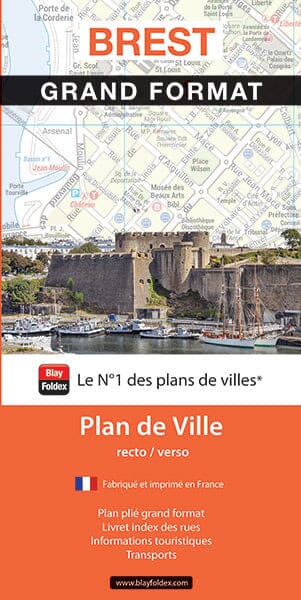 Brest - Plan de ville grand format | Blay Foldex plan de ville Blay Foldex