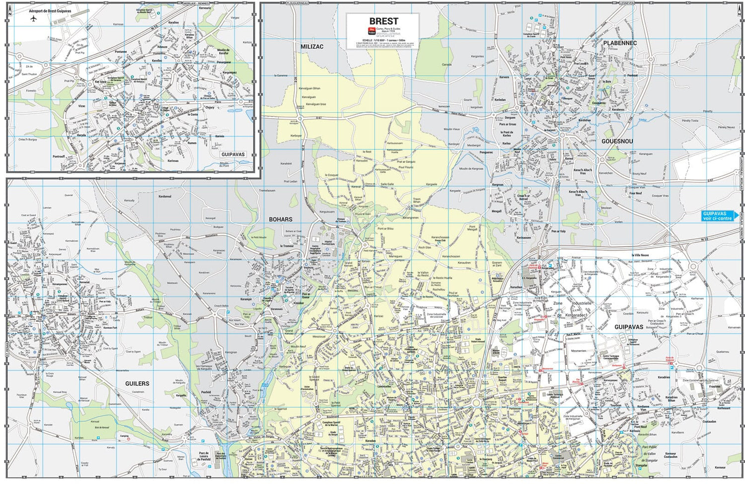 Brest - Plan de ville grand format | Blay Foldex plan de ville Blay Foldex